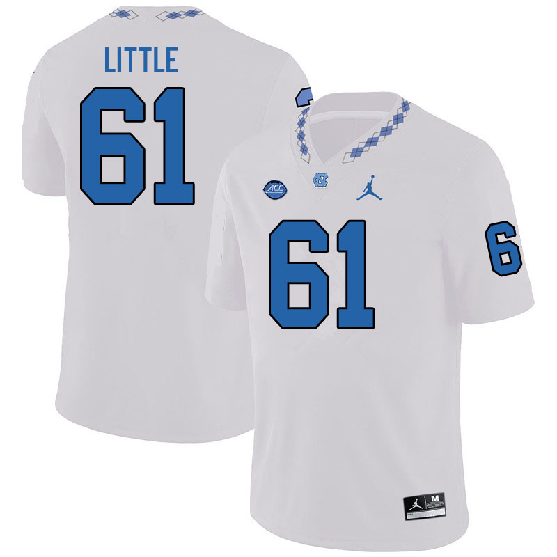 Jordan Brand Men #61 Drew Little North Carolina Tar Heels College Football Jerseys Sale-White